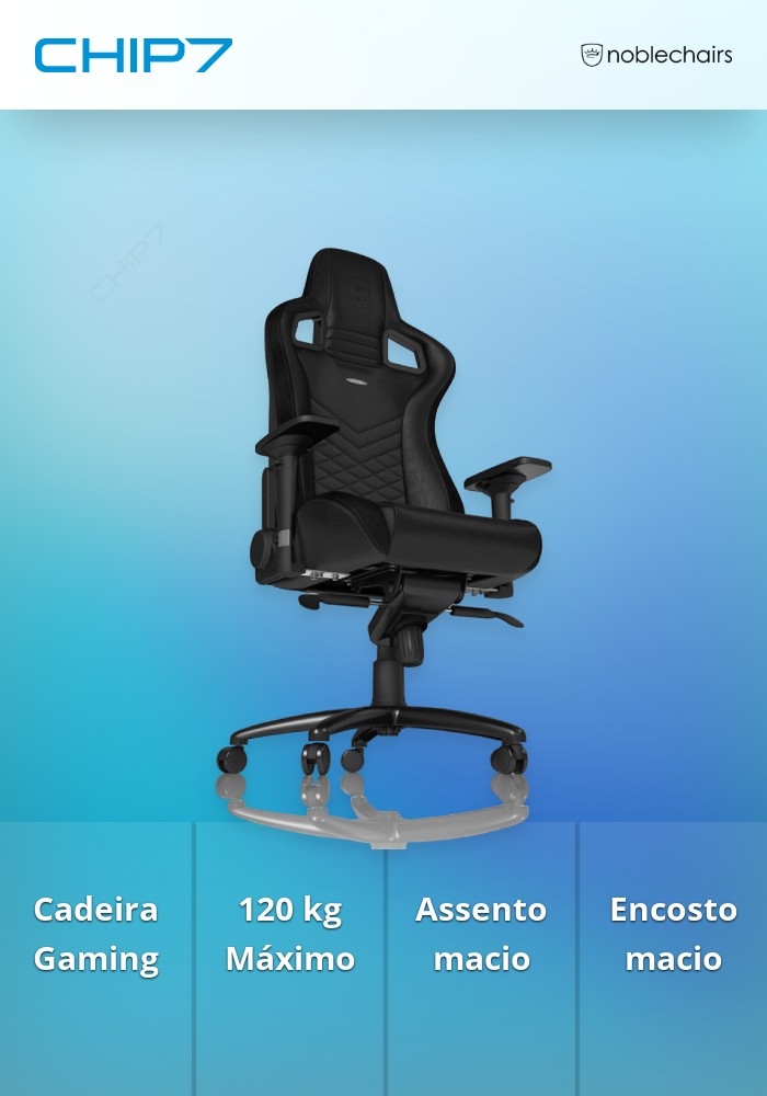 Cadeira noblechairs EPIC PU Leather Preto