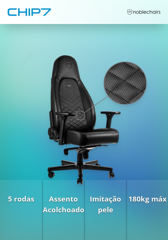 Cadeira noblechairs ICON PU Leather Preto
