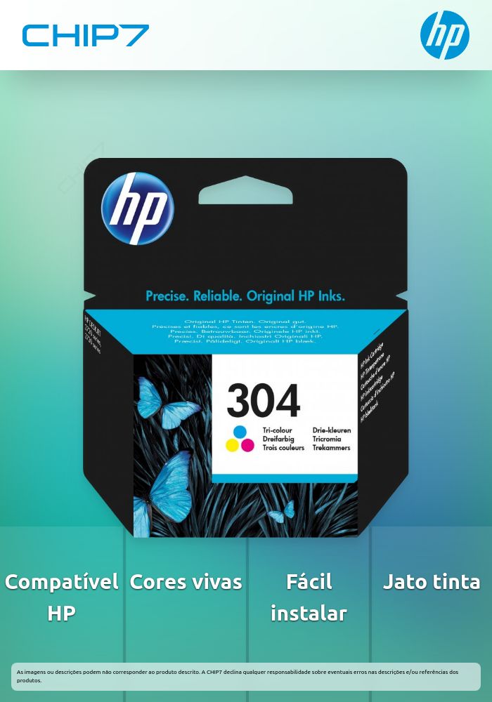 HP 304 Tri-color Ink Cartridge