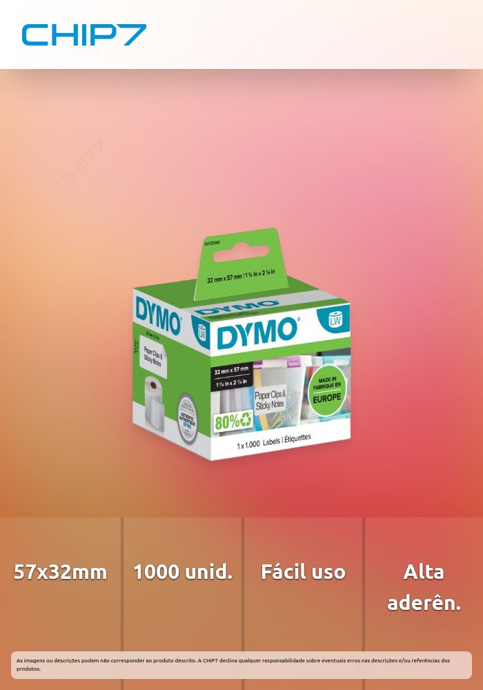 ETIQUETAS MULTIF 57X32  ROLLO 1000