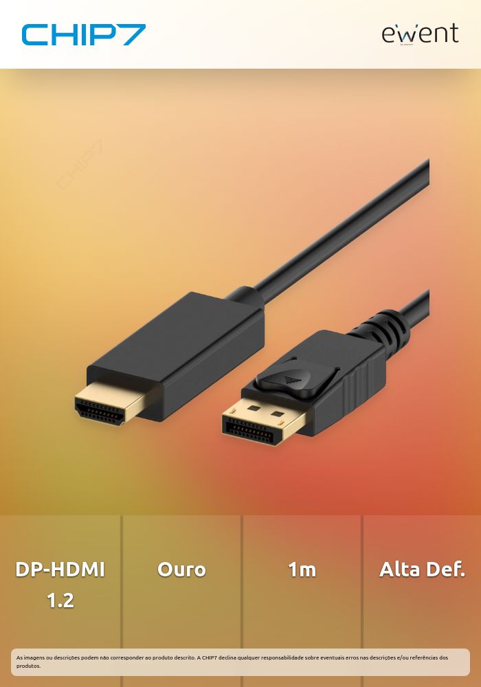 Cabo Adaptador DisplayPort para HDMI 1.2, gold-plated, 1.0m » válido até nova comunicação