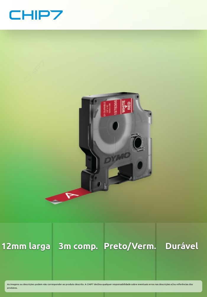 D1 DURABLE 12 MM X 3 M BLA/ROJ