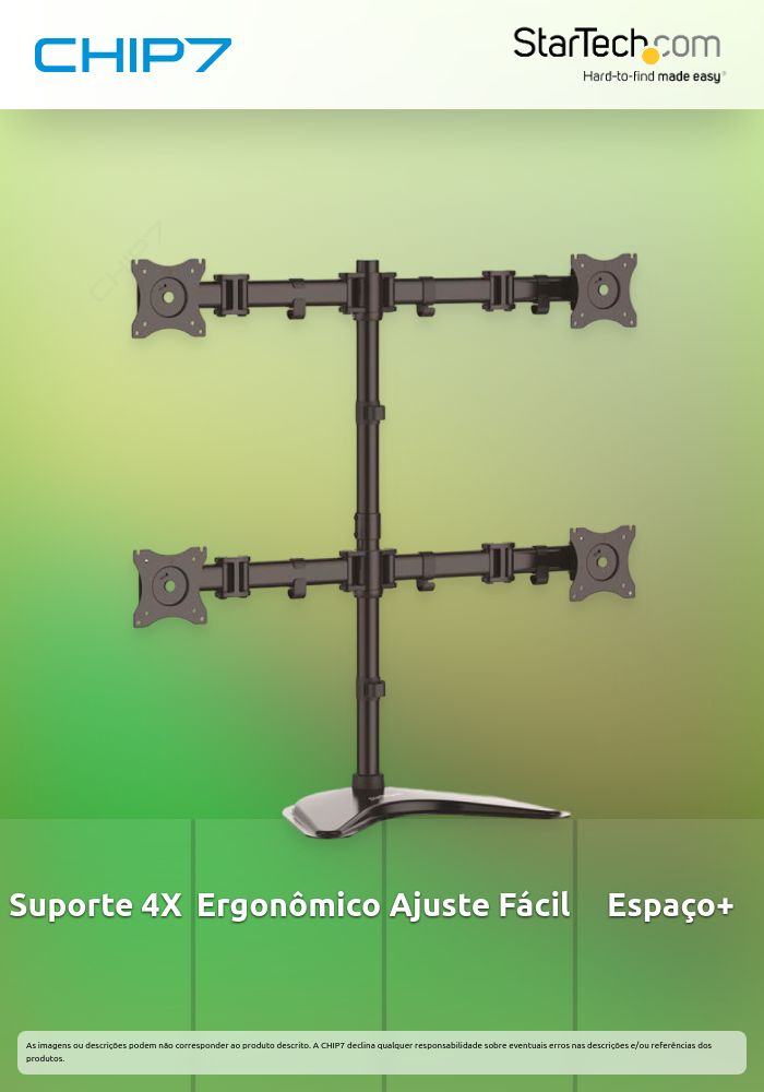 BASE SOPORTE AJUSTABLE 4 MONITORES
