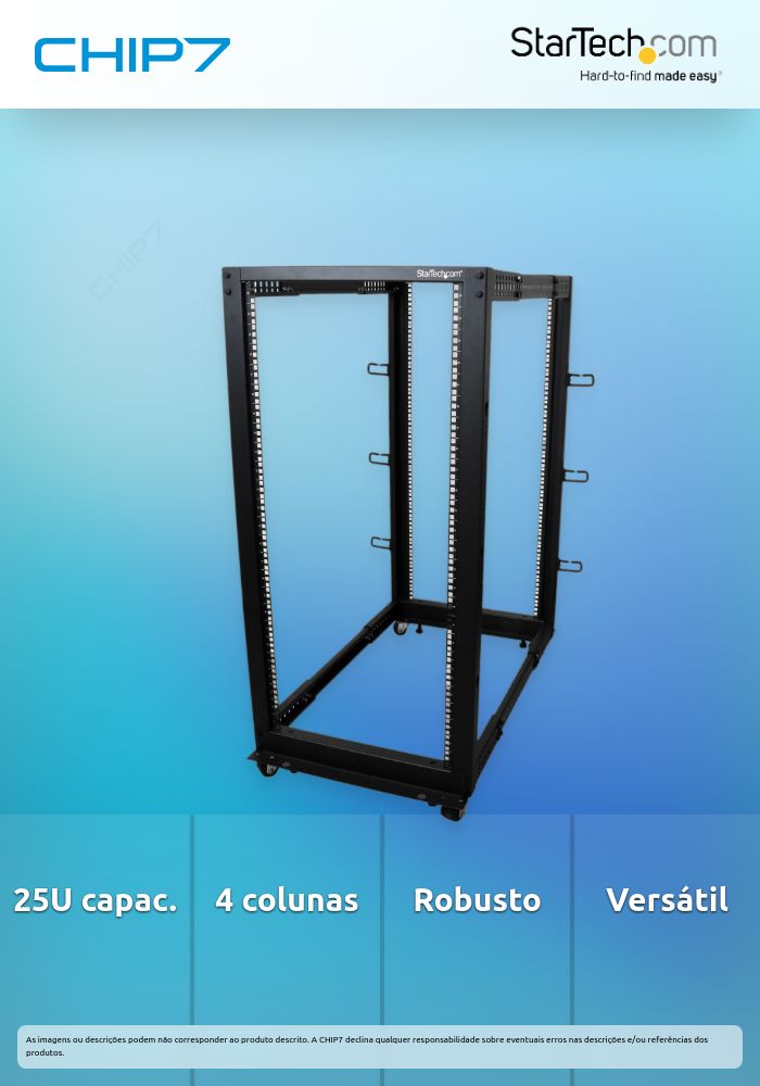 RACK ABIERTO DE 4 COLUMNAS 25U