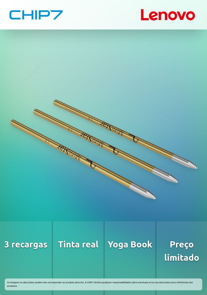 Yoga Book Real Pen Ink Refill - 3 recargas de Tinta para equipar o Yoga Book Real Pen e escrever livremente com tinta real - preço limitado ao stock existente na CPCDI
