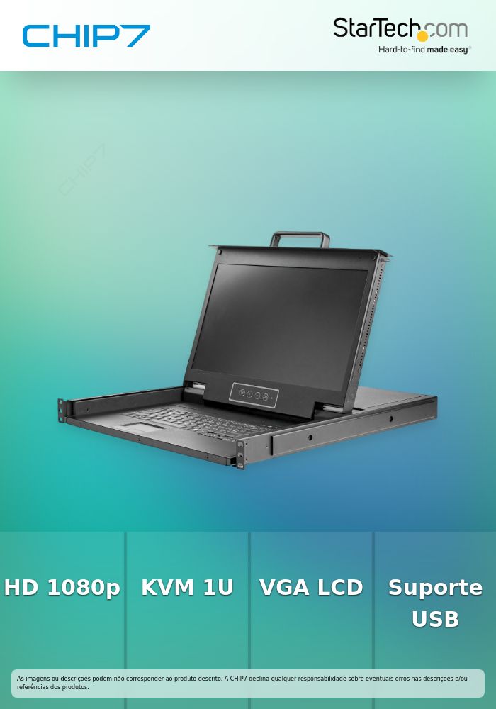 StarTech.com Rackmount KVM Console HD 1080p, Single Port VGA KVM with 17