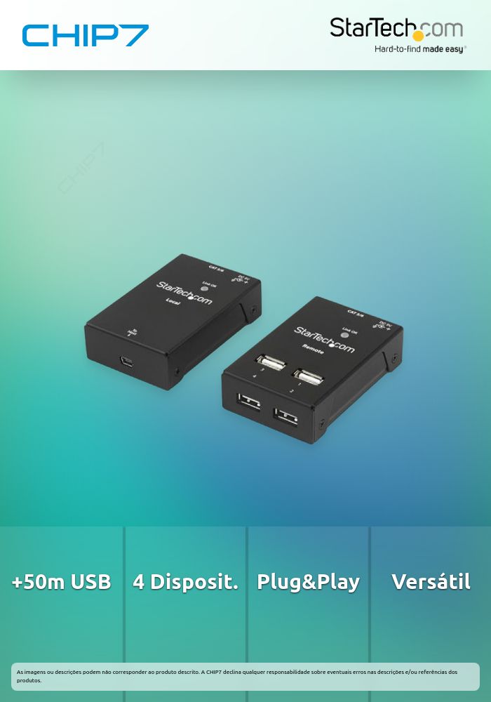 EXTENSOR USB 4 PUERTOS 50M