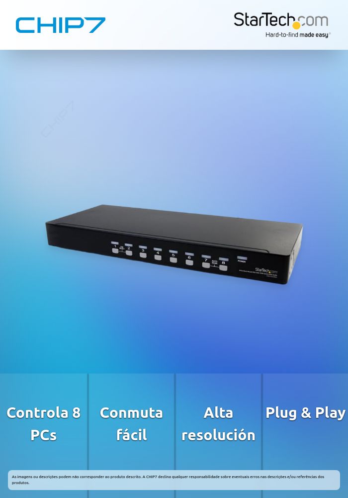 CONMUTADOR SWITCH KVM 8 PUERTOS DE