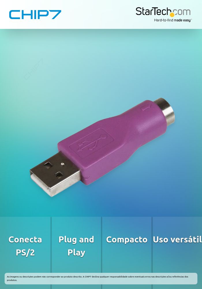ADAPTADOR PS/2 MINIDIN A USB A | CHIP7