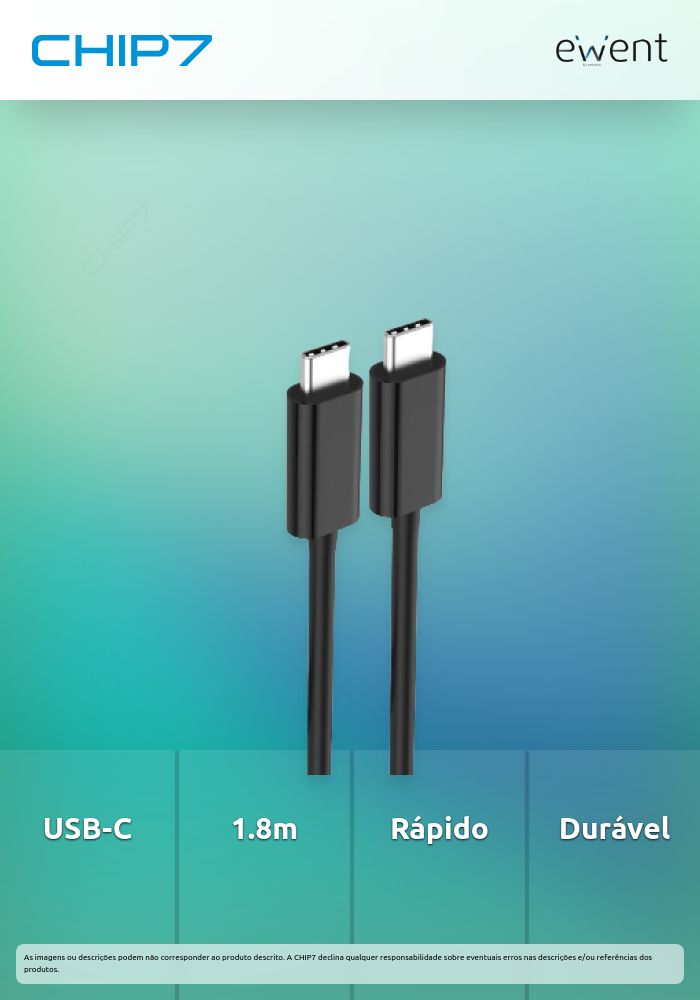 Cabo USB-C para USB-C, 1.8 metros » válido até nova comunicação