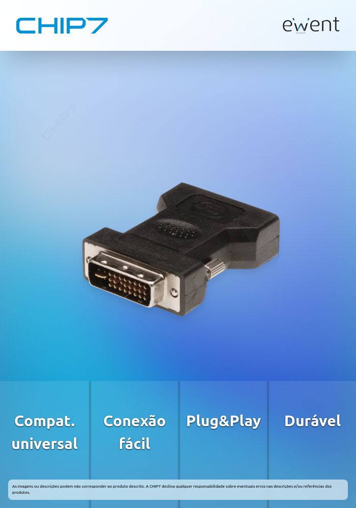 Adaptador DVI-I para VGA 24+5pin VGA 15pin HD » válido até nova comunicação