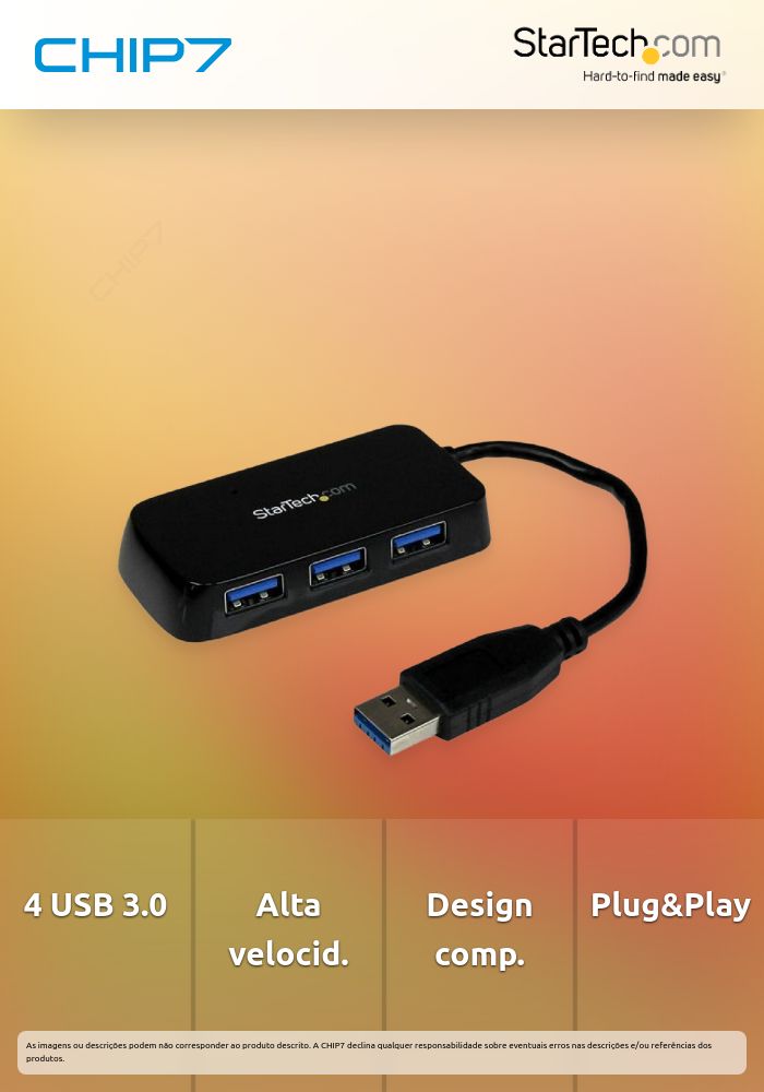 HUB USB 3.0 4 PUERTOS NEGRO