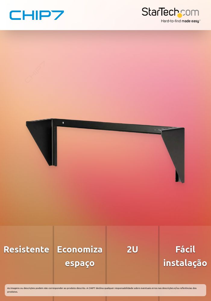 RACK DE ACERO VERTICAL DE PARED 2U