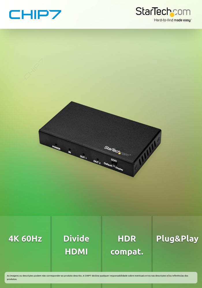 SPLITTER HDMI 2 PUERTOS 4K60