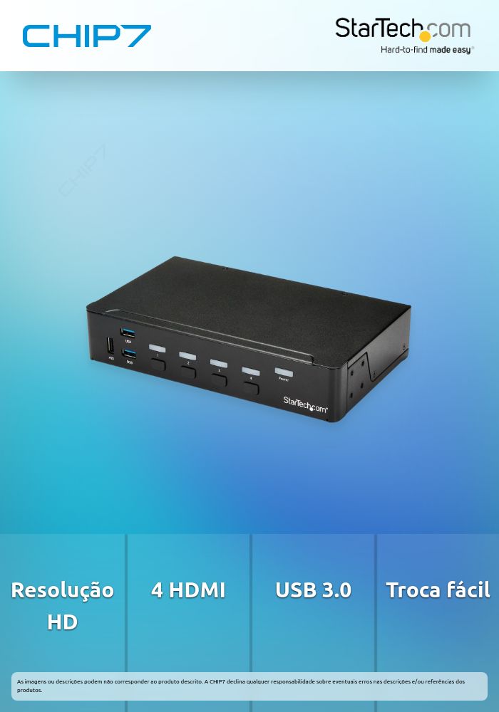 KVM 4 PUERTOS HDMI HD USB 3.0