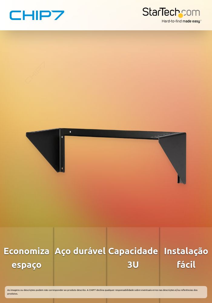 RACK DE ACERO VERTICAL DE PARED 3U