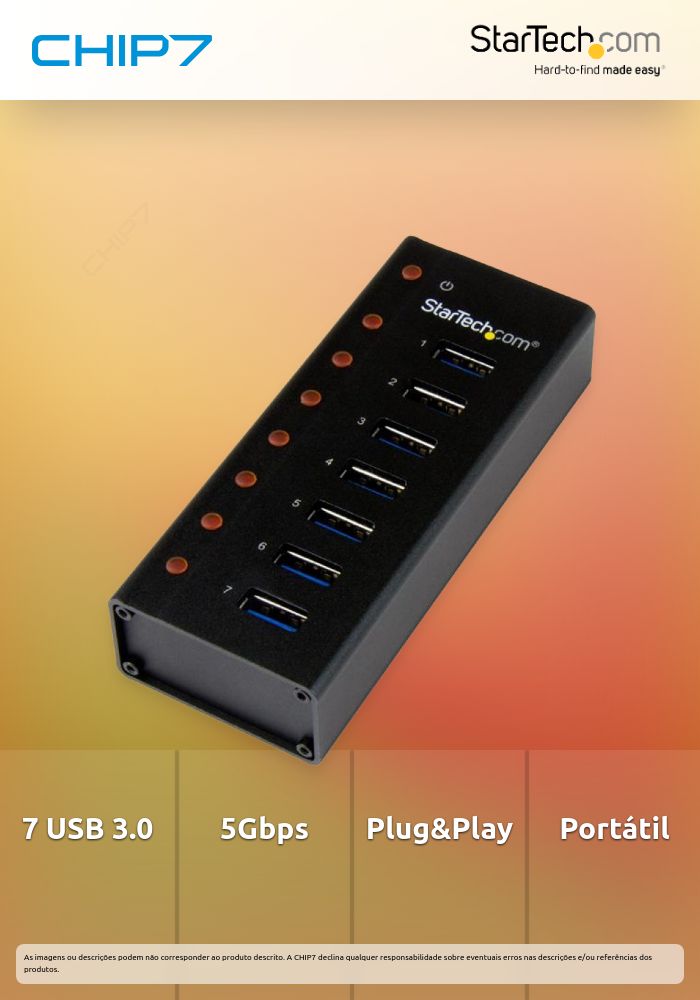 CONCENTRADOR USB 3.0 7 PUERTOS
