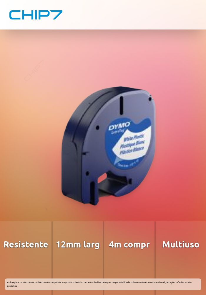 CINTAS PLASTICO 12MM X 4M NE/BL