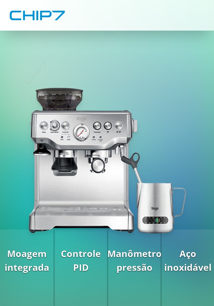 SAGE MAQUINA CAFE THE BARISTA EXPRESS (BRUSHED STAINLESS STEEL)