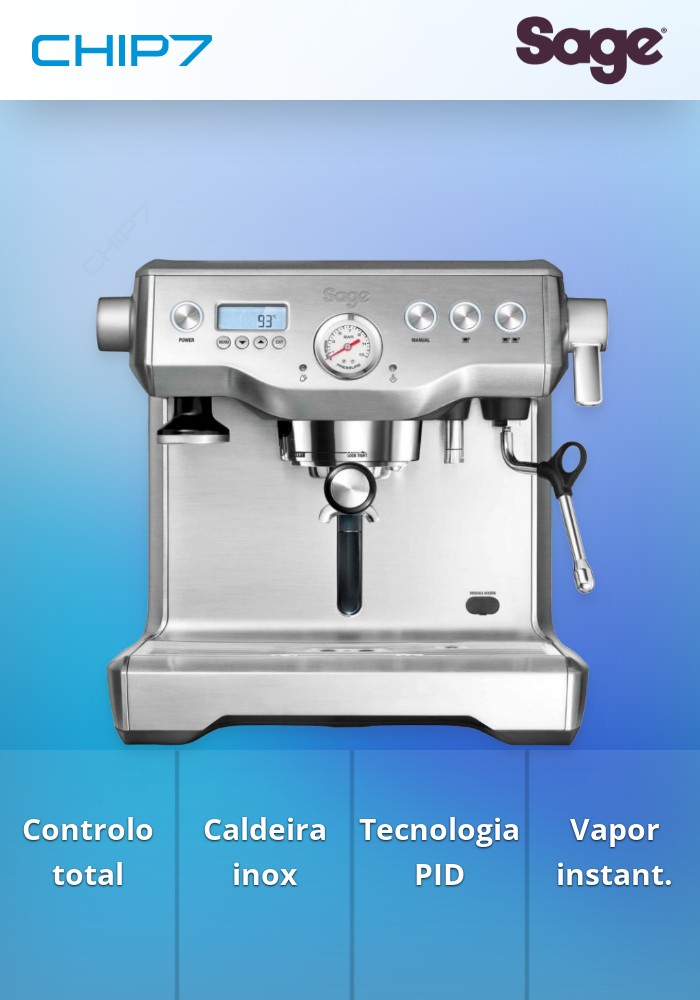 SAGE MAQUINA CAFE THE DUAL BOILER (BRUSHED STAINLESS STEEL)