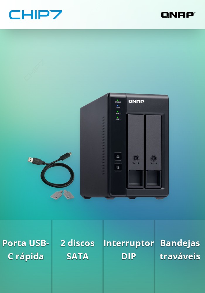 QNAP TR-002 compartimento de expansão de RAID USB 3.2 Gen 2