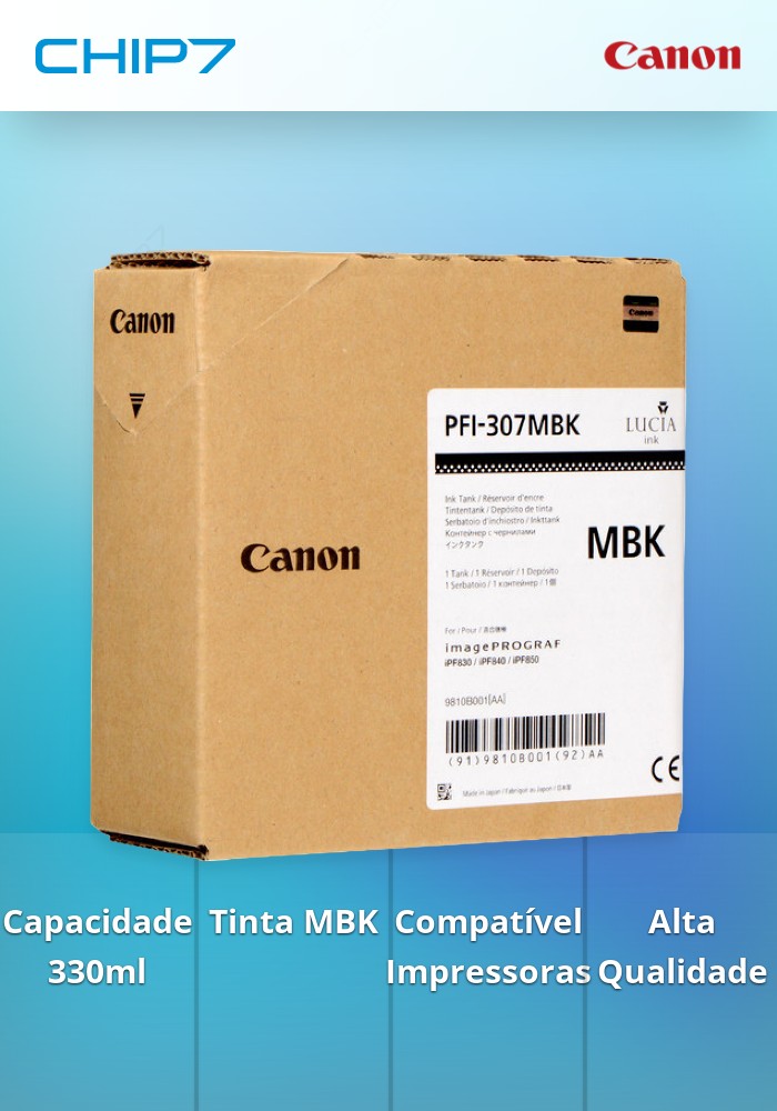 Tinteiro PFI-307 de 330 ml MBK