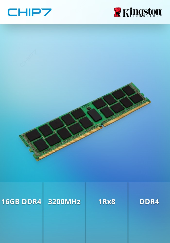 Dimm KINGSTON 16GB DDR4 3200MHz 1Rx8 mem branded KCP432NS8/16