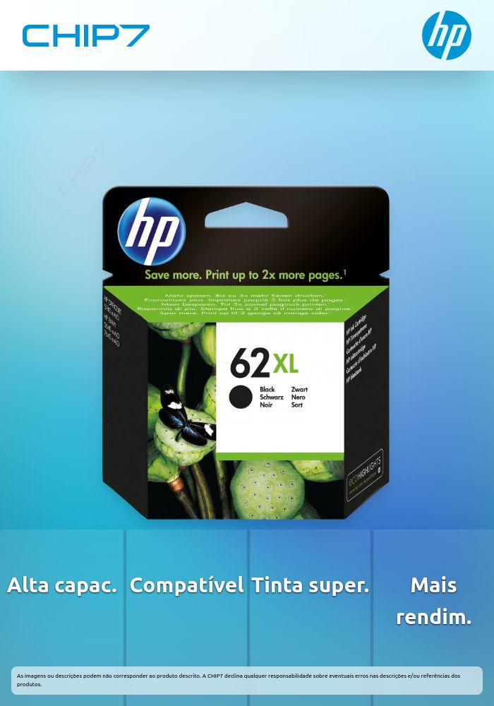 TINTA HP 62XL NEGRO