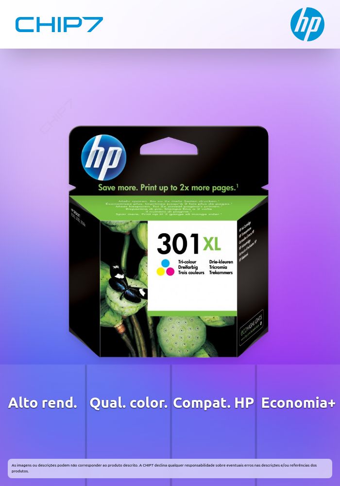 TINTA TRICOLOR HP 301XL