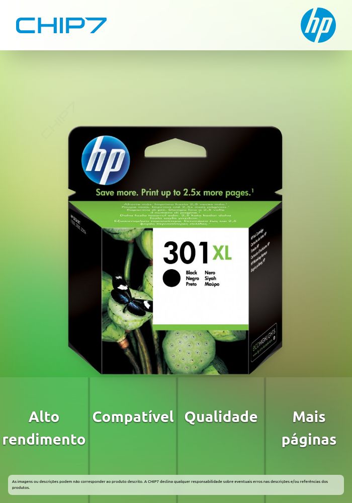 TINTA NEGRA HP 301XL