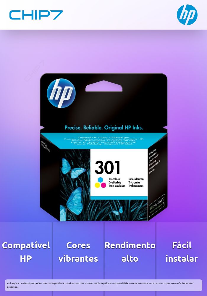 TINTA TRICOLOR HP 301