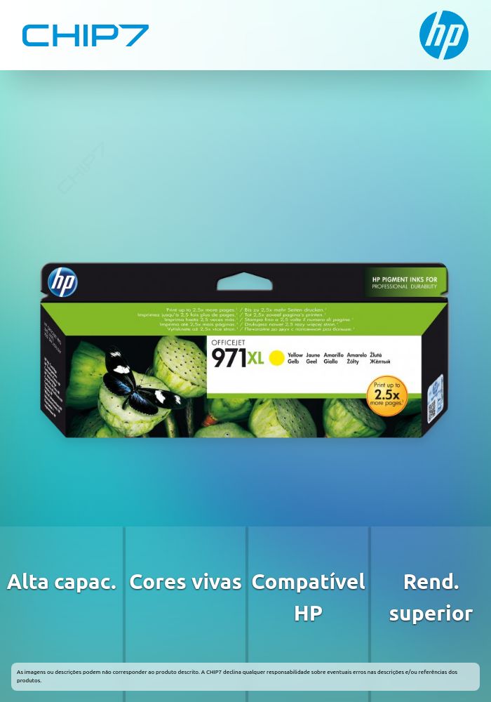 HP 971XL Yellow Officejet Ink Cartridge