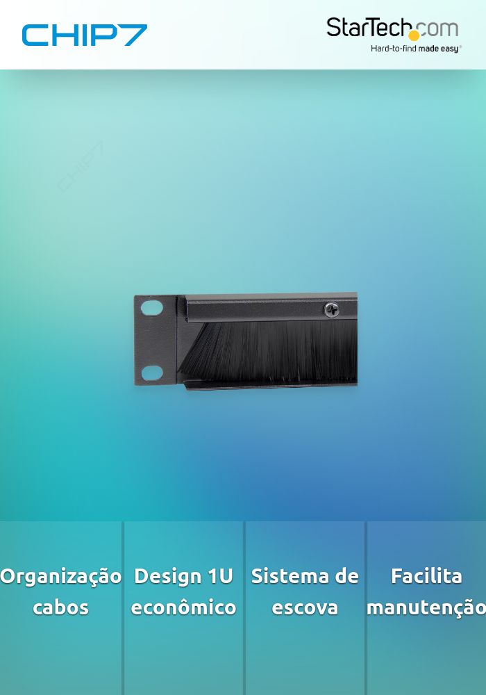 PANEL PASACABLES DE CEPILLO 1U