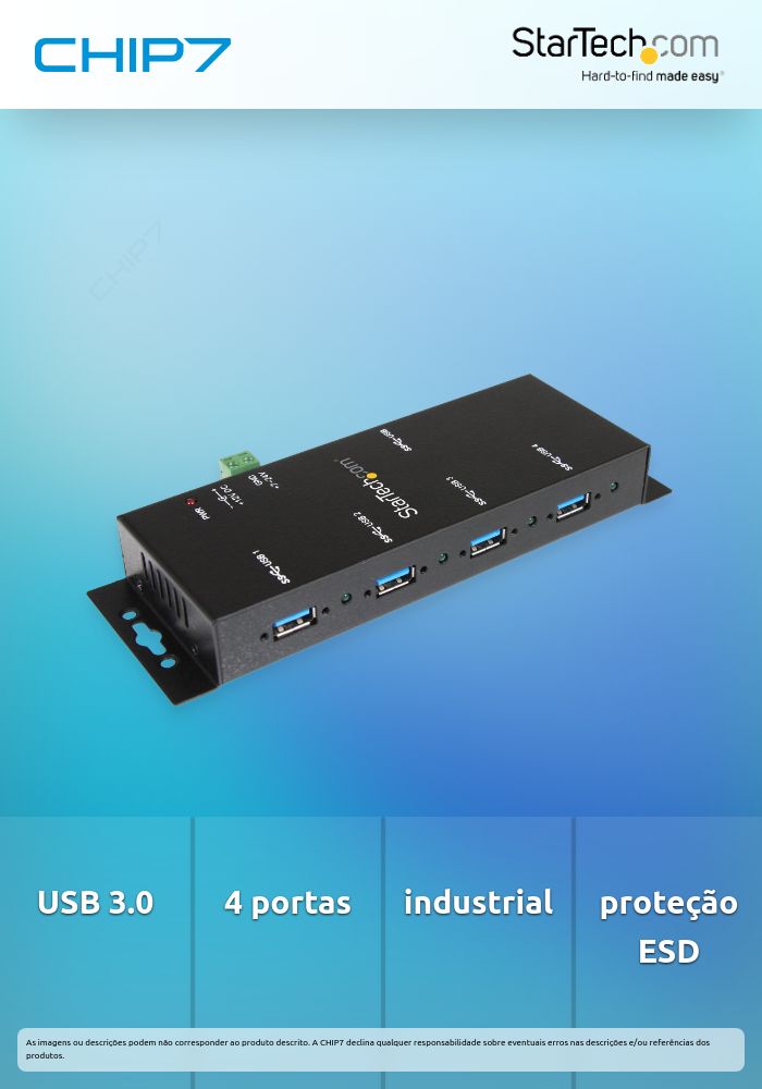 CONCENTRADOR HUB 4XUSB 3.0 DIN
