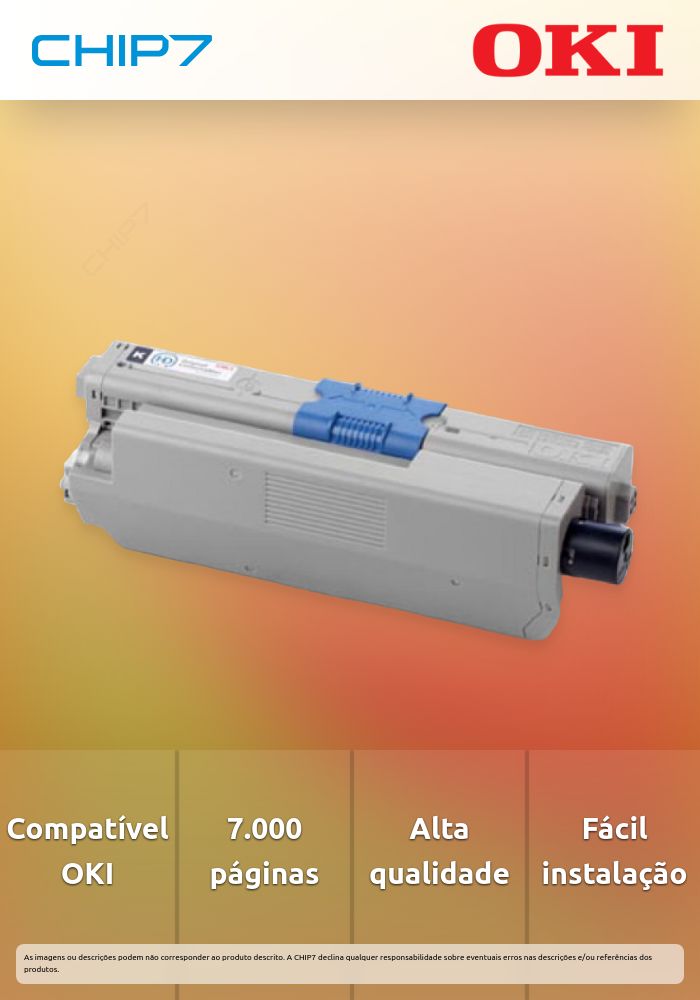 Toner OKI Preto 7k - C511/C531/MC562