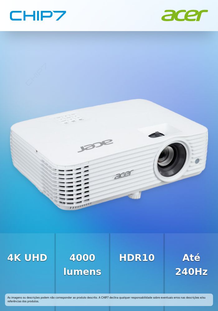 Projector Acer H6815BD 4K UHD 4000 lumens HDR10