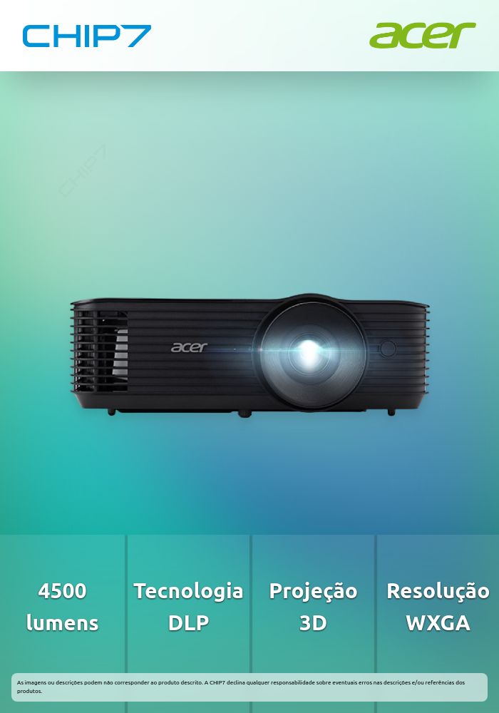 Acer X1328Wi - Projector DLP - portátil - 3D - 4500 lumens - WXGA (1280 x 800) - 16:10