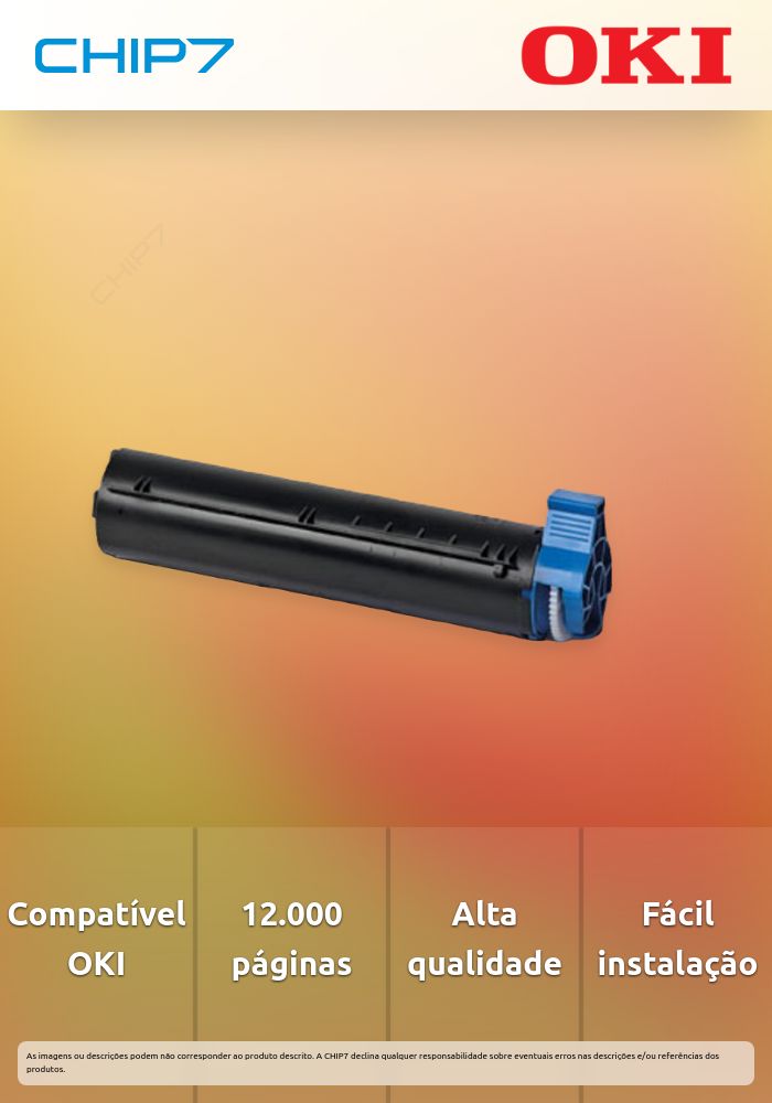 Toner OKI Preto 12k - B432/B512/MB492/MB562