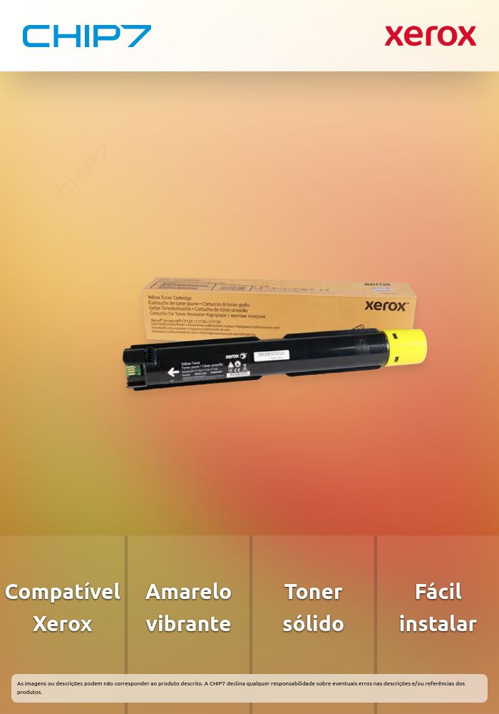 Cartucho de Toner Xerox VersaLink C7100 Amarelo Sold