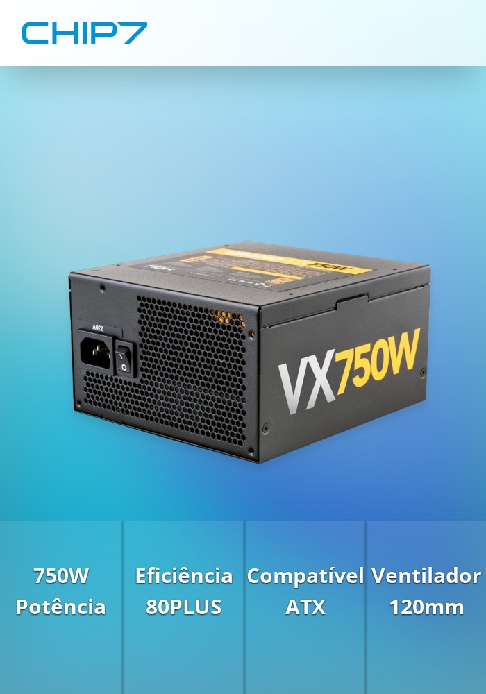 Fonte Alim. 750W ATX NOX Urano VX 750W 80PLUS Bronze