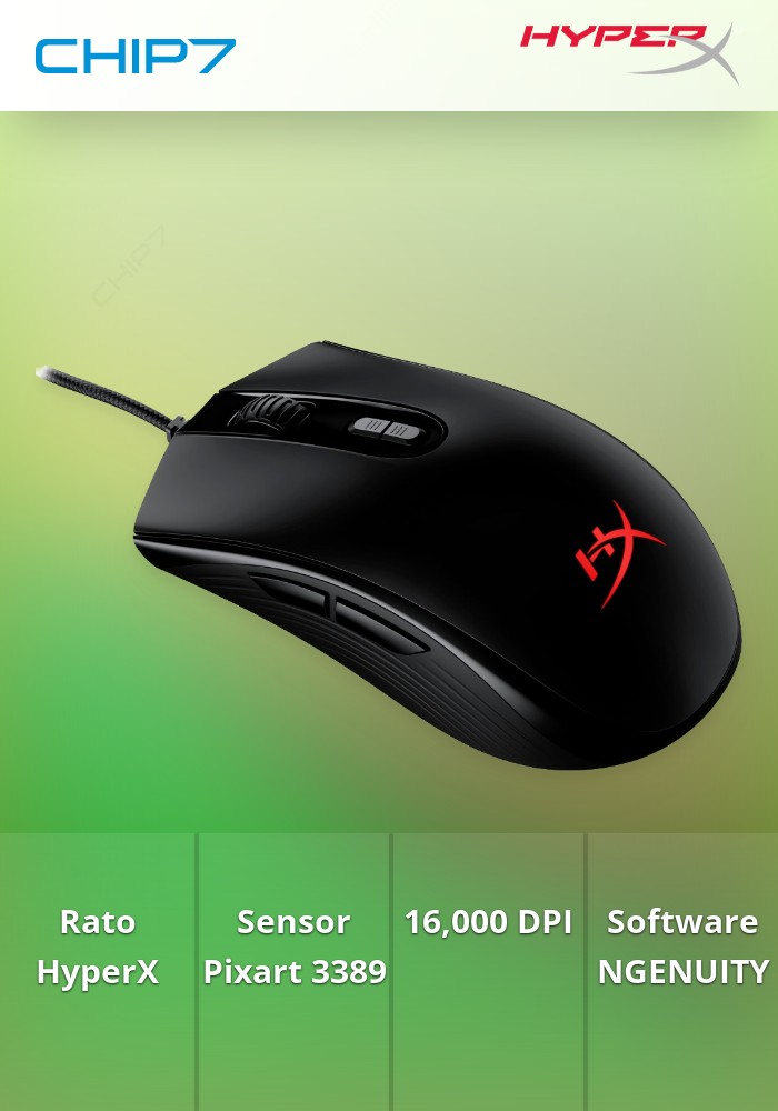 Rato HyperX Pulsefire Core RGB Gaming 6200DPI