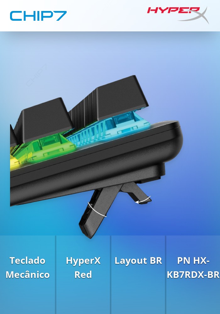 HyperX Alloy Origins Core - Mechanical Gaming Keyboard - HX Red (BRLayout) > (PN anterior HX-KB7RDX-BR)