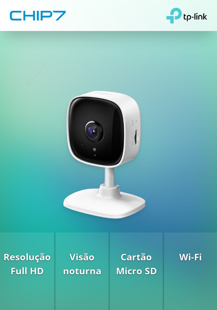Câmara TP-LINK Full HD Wi-FI Day/Night view Micro SD card storage - TC60