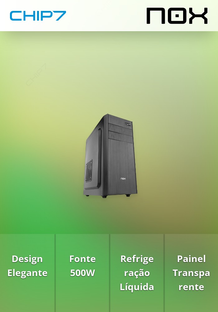 Nox Lite 010 + 500W - Caixa ATX c/ fonte de alimentação