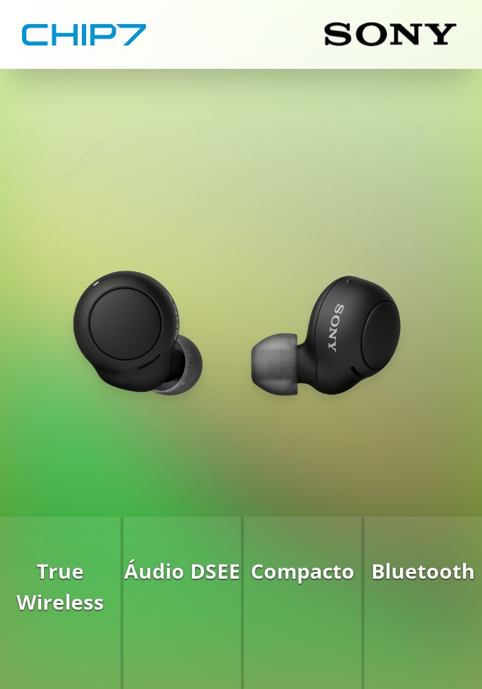 SONY AURICULARES IN-EAR TRUE WIRELESS PRETO WFC500B