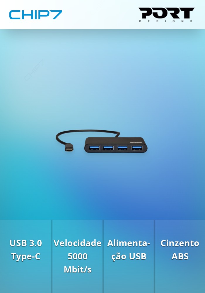PORT HUB USB-C 4 PORTS USB3.0
