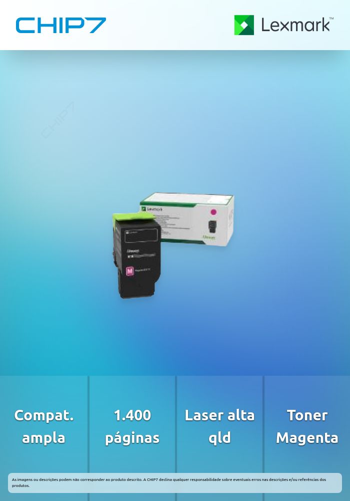 Toner LEXMARK 78C20M0 Magenta de retorno 1.4K a 5% - CS/CX42/52x/62x