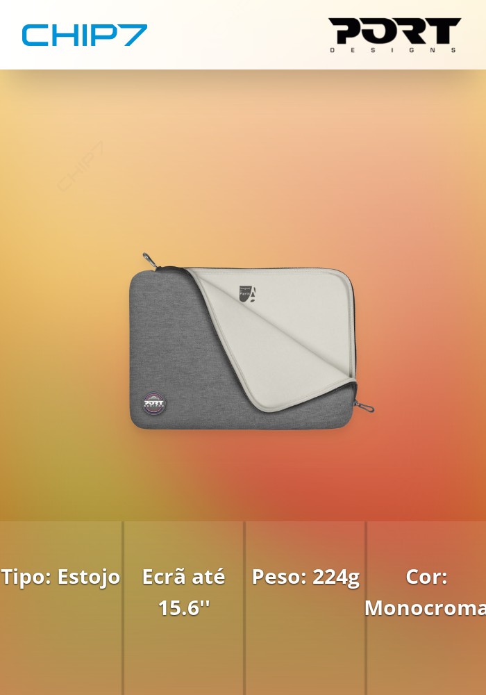 Torino II Sleeve 15.6'' Grey  - válido até final das unid. pré estabelecidas para a Promoção