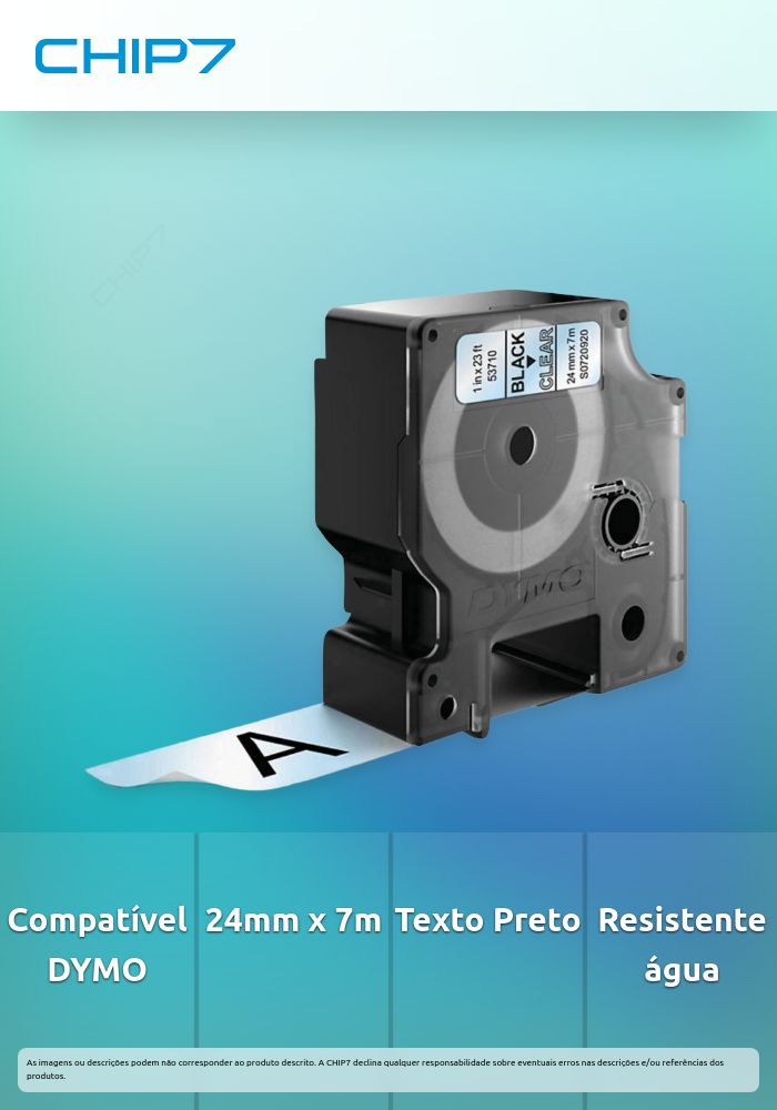 D1 - CINTAS DYMO 24MMX7M NEG/TRANS