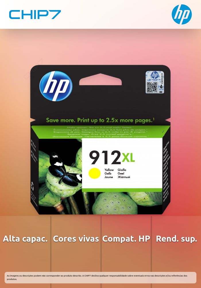 TINTA AMARILLO HP 912XL
